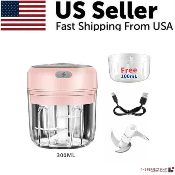 Kitchenova Electric Mini Garlic Chopper – USB Rechargeable 300 ml Food Processor