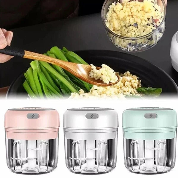 Kitchenova Electric Mini Garlic Chopper – USB Rechargeable 300 ml Food Processor