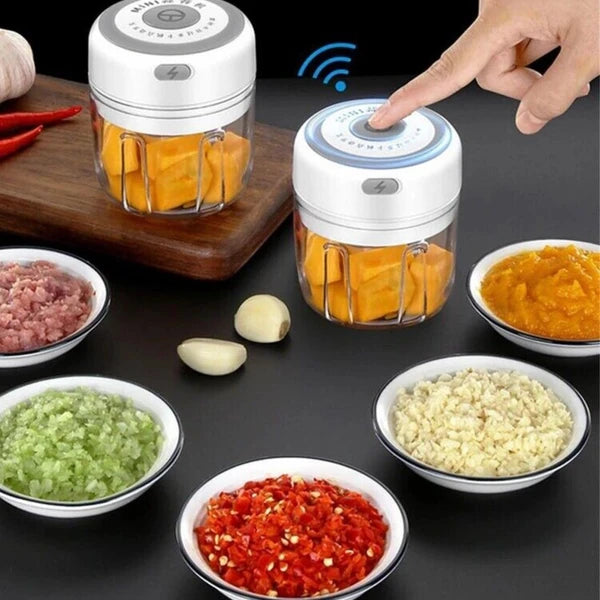 Kitchenova Electric Mini Garlic Chopper – USB Rechargeable 300 ml Food Processor