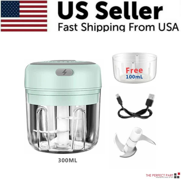 Kitchenova Electric Mini Garlic Chopper – USB Rechargeable 300 ml Food Processor